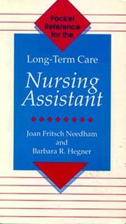 Cover of: Pocket reference for the long-term care nursing assistant by Joan Fritsch Needham