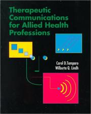 Cover of: Therapeutic communications for allied health professions