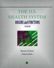 Cover of: U.S. health system | Marshall W. Raffel