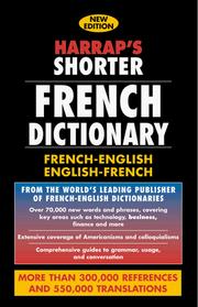 Cover of: Harrap's Shorter French Dictionary: English-French/French-English