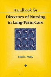 Cover of: Handbook for directors of nursing in long-term care