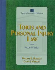 Cover of: Torts and personal injury law. by William R. Buckley