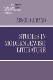 Cover of: Studies in modern Jewish literature