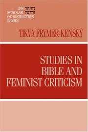 Cover of: Studies in Bible and feminist criticism