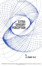 Cover of: Extra-Sensory Perception by J. B. Rhine