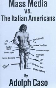 Cover of: Mass Media Vs the Italian Americans