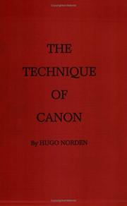Cover of: The technique of canon by Hugo Norden