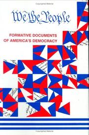 Cover of: We, the people--: formative documents of America's democracy