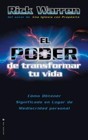 Cover of: Poder de Trasformar Tu Vida, El