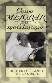 Cover of: Como Mejorar Mi Matrimonio