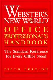 Cover of: Webster's New World office professional's handbook
