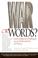 Cover of: War or words?