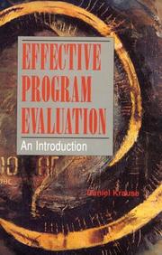 Cover of: Effective program evaluation: an introduction