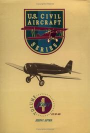 Cover of: U.S. Civil Aircraft Series, Vol. 4 (U S Civil Aircraft) by Joseph P. Juptner