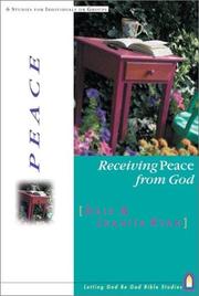 Cover of: Receiving Peace from God (Letting God Be God Studies)