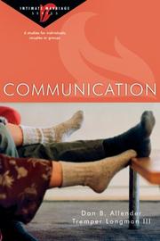 Cover of: Communication: 6 Studies For Individuals, Couples or Groups (Intimate Marriage)