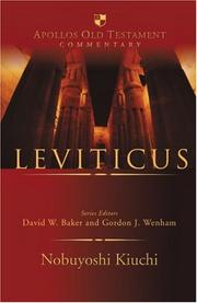Cover of: Leviticus (Apollos Old Testament Commentary) by Nobuyoshi Kiuchi