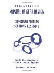 Cover of: Manual of Gear Design (Vol. 1-3)