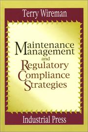 Cover of: Maintenance Management & Regulatory Compliance Strategies