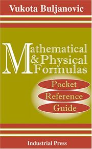 Cover of: Applied Mathematical and Physical Formulas Pocket Reference