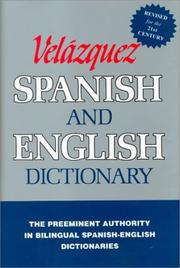 Cover of: New revised Velázquez Spanish and English dictionary by Mariano Velázquez de la Cadena