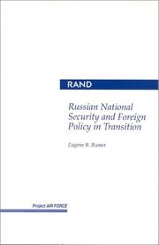 Cover of: Russian national security and foreign policy in transition