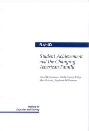 Cover of: Student achievement and the changing American family