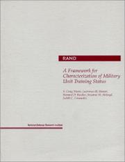 Cover of: A framework for characterization of military unit training status