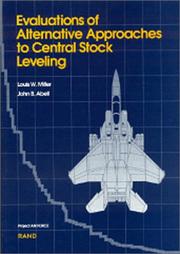 Cover of: Evaluations of alternative approaches to central stock leveling