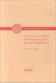 Cover of: A crisis or conflict prevention center for the Middle East | Richard E. Darilek