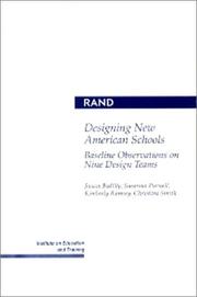 Cover of: Designing New American Schools: Baseline Observations on Nine Design Teams
