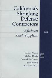 Cover of: California's Shrinking Defense Contractors: Effects on Small Suppliers