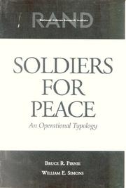 Cover of: Soldiers for peace by Bruce Pirnie