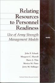 Cover of: Relating resources to personnel readiness: use of Army strength management models