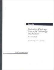 Cover of: Evaluating challenge grants for technology in education: a sourcebook