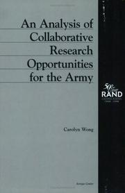 Cover of: An analysis of collaborative research opportunities for the army