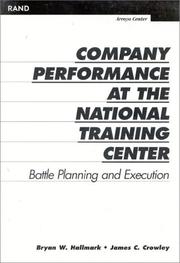 Company performance at the national training center by Bryan W. Hallmark