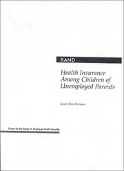 Cover of: Health insurance among children of unemployed parents