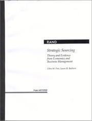 Cover of: Strategic sourcing: theory and evidence from economics and business management