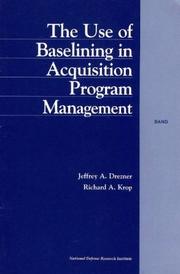 Cover of The use of baselining in acquisition program management