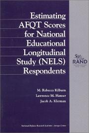 Cover of: Estimating AFQT scores for National Educational Longitudinal Study (NELS) respondents