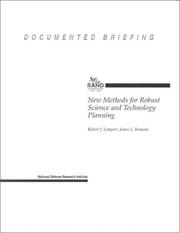 Cover of: New methods for robust science and technology planning