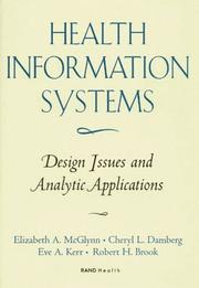 Cover of: Health Information Systems: Design Issues and Analytic Applications (Directions in Health Services Research and Policy)