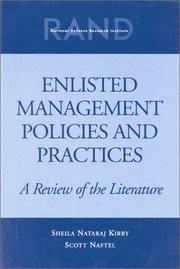 Cover of: Enlisted management policies and practices: a review of the literature