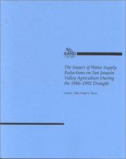 Cover of: The impact of water supply reductions on San Joaquin Valley agriculture during the 1986-1992 drought