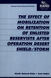 Cover of: The effect of mobilization on retention of enlisted reservists after Operation Desert Shield/Storm by Sheila Nataraj Kirby