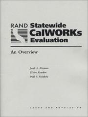 Cover of: Rand statewide CalWORKs evaluation: an overview