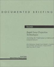 Cover of: Rapid force projection technologies: assessing the performance of advanced ground sensors