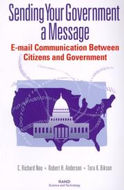 Cover of: Sending Your Government a Message: E-Mail Communications Between Citizens and Governments