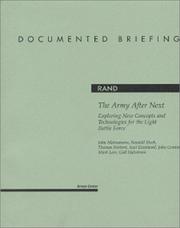 Cover of: The Army after next: exploring new concepts and technologies for the light battle force